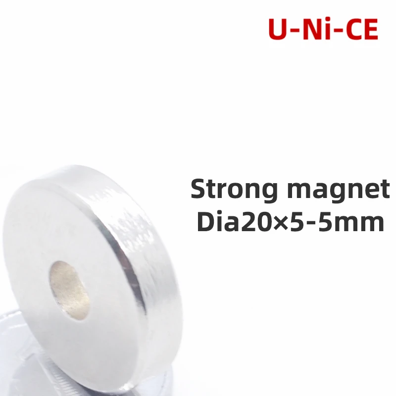 3/5/10 шт 20x5-5 неодимовый магнит 20 мм x 5 мм отверстие: 5 мм N35 NdFeB неодимовый магнит потайной Кольцо Супер мощный сильный постоянный магнетический imanes