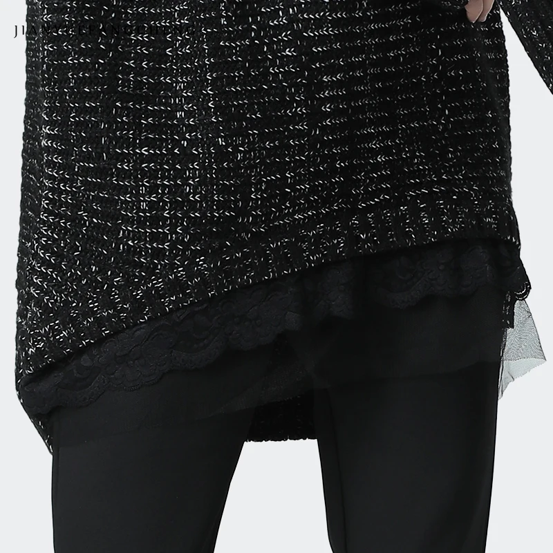 Женский свитер с пайетками размера плюс, шерстяной вязаный пуловер, Свитера с круглым вырезом, Свободный корейский стиль, верхняя одежда, теплый женский зимний свитер