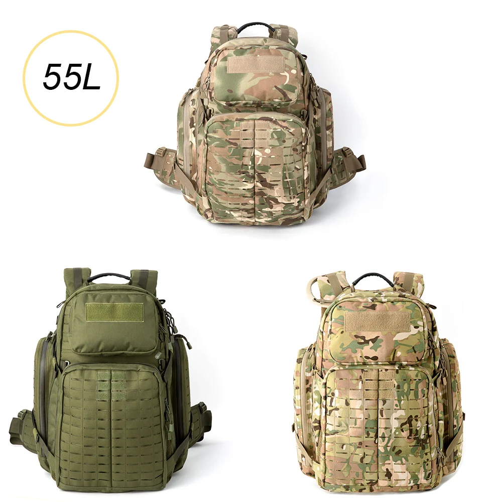 

MT Military Tactical Backpacks 72 Hours MOLLE Adventure Pack Army Assault Rucksack For Men 55L Outdoor Camping Hiking Bag