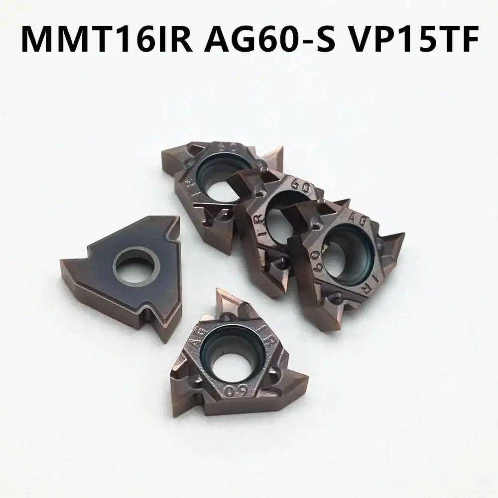 

20PCS Lathe Tool MMT16IR AG60 -S VP15TF Carbide Thread Turning Tool CNC Metal Tool Insert MMT 16IRAG60-S Milling Tool 16IR AG60