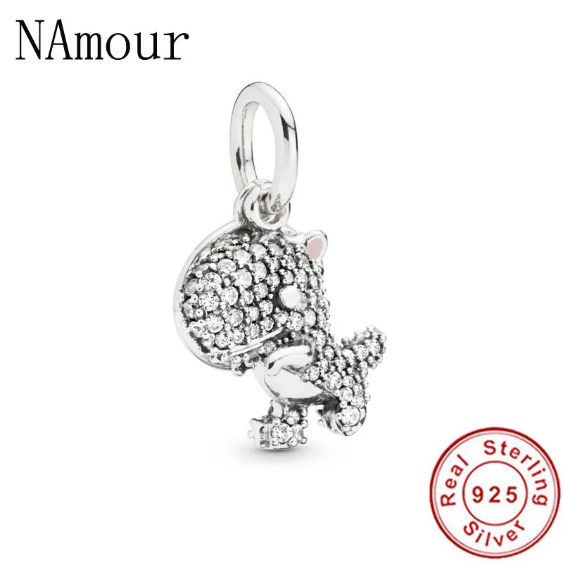925 sterling free shipping best friend dinosaur girl elephant diy bead fit Original Pandora charms Bracelet jewelry F279