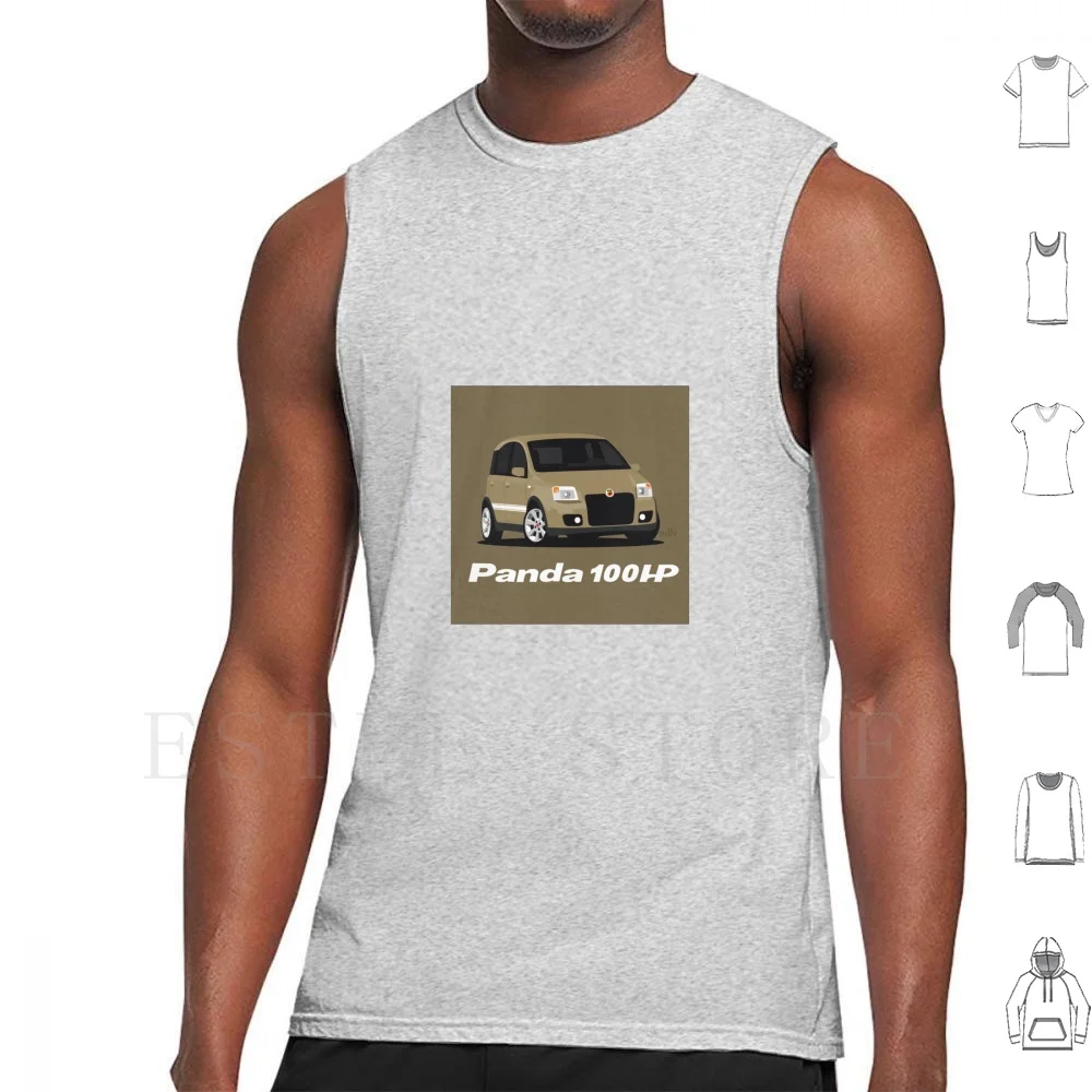 Camo Fiat Panda 100Hp Canotte Canottiera Senza Maniche Fiat Panda 100Hp Abarth Army Khaki Green