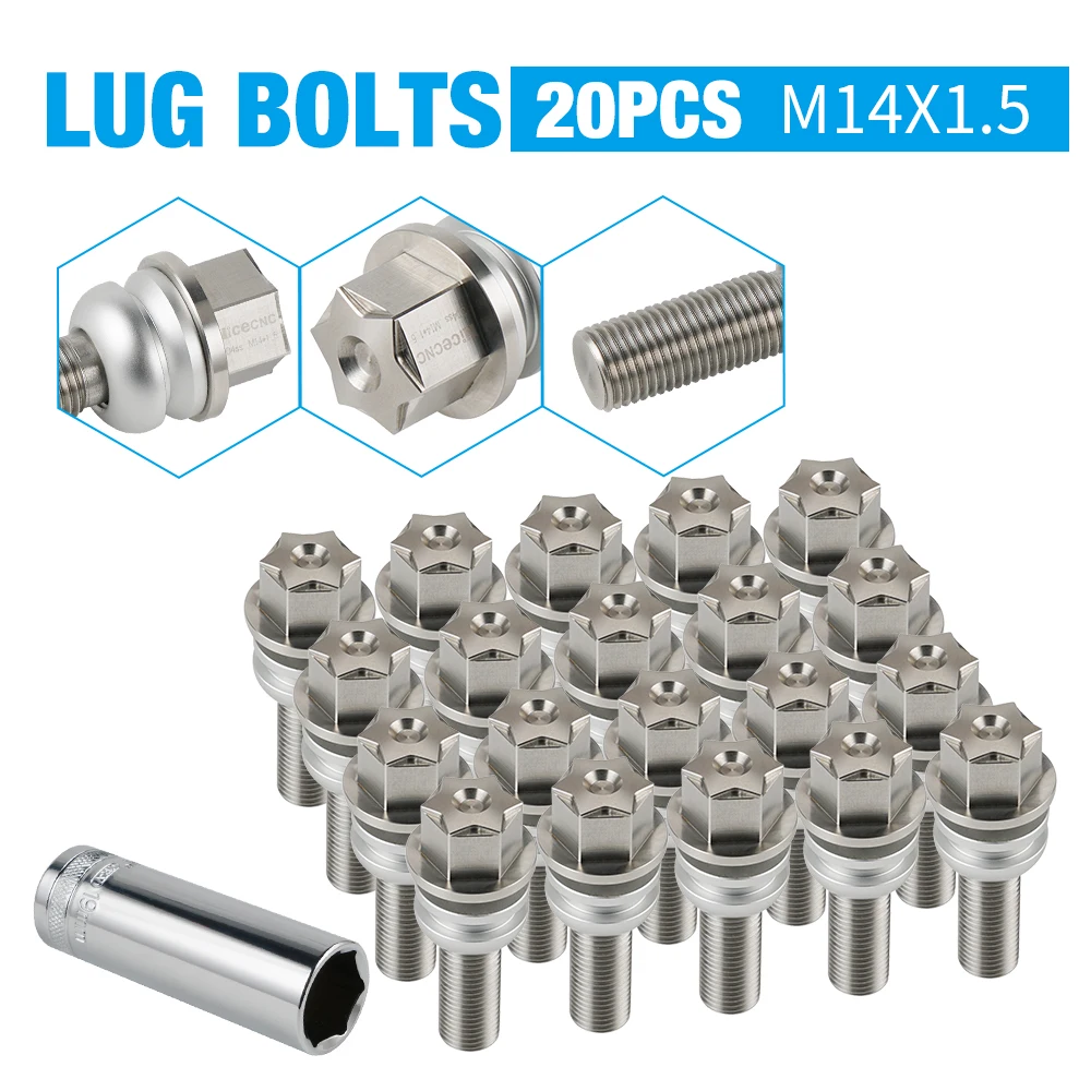 Car Lugs Bolts 14*1.5 304 Stainless Steel Ball Seat Replacement For Audi Q7 06-15 Porsche Cayenne | Автомобили и мотоциклы