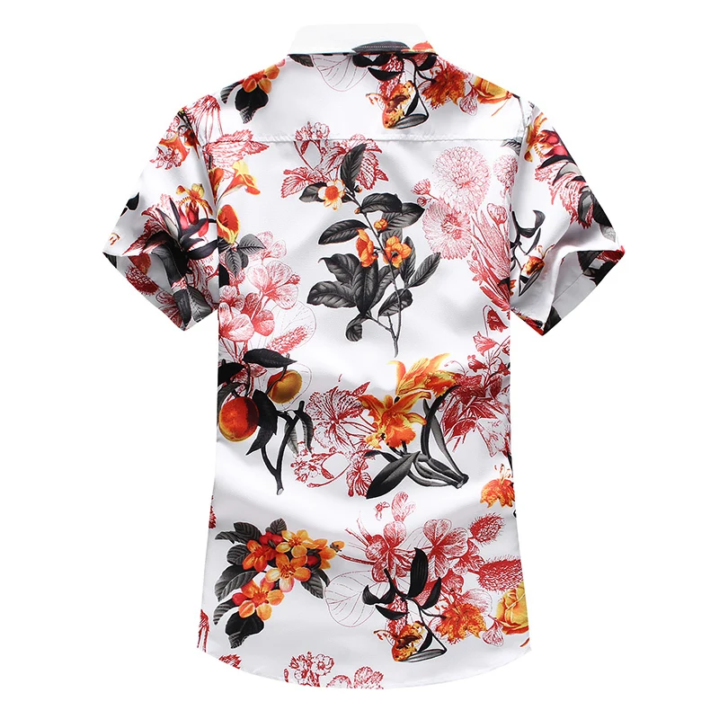 

2020 Summer New Men's Hawaiian Shirt Fashion Casual Printing Short Sleeve Shirt Male Brand Clothes Plus Size 5XL 6XL 7XL