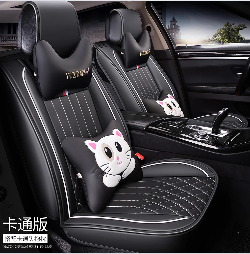 Full Coverage Eco-leather auto seats covers PU Leather Car Seat Covers for Land rover freelander landrover2008 range discovery