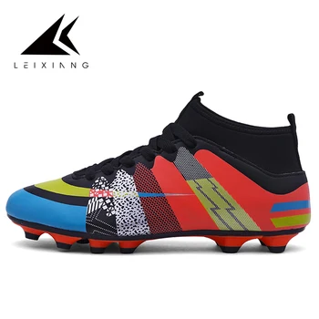 

Men Soccer Shoes Outdoor Futebol Shoes With Socks Professional Trainer Football Boot High Ankle Green Sneakers Zapatillas Futbol