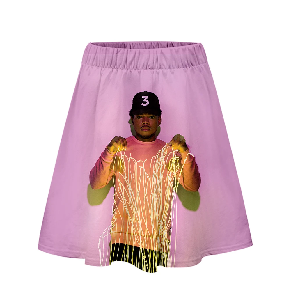 Chance The Rapper 3D полиэстер стильная юбка для девочек Повседневная летняя трендовая модная женская летняя повседневная юбка