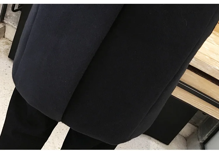 Новые мужские модные однотонные высококачественные шерстяные пальто с воротником-стойкой/мужские повседневные приталенные шерстяная ветровка пальто