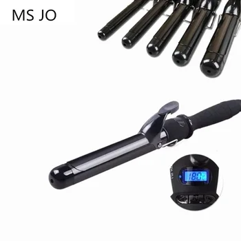 Arricciacapelli elettrico professionale Waver Regolazione della temperatura Bacchetta per ferro arricciacapelli Schermo LCD da 22-38 mm 1