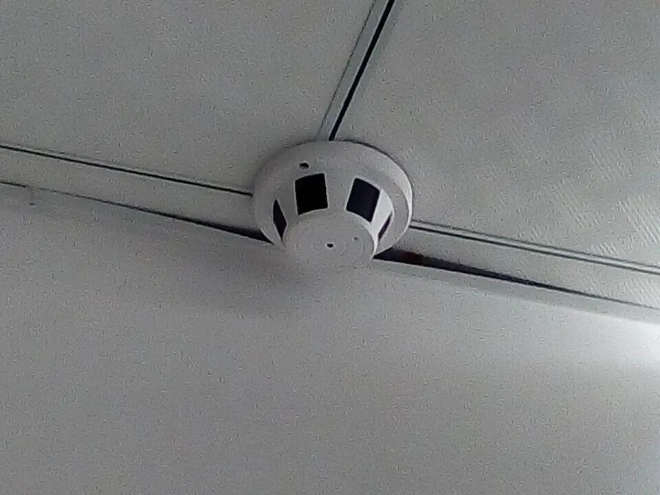 Wide‑angle view captured from ceiling‑mounted camera