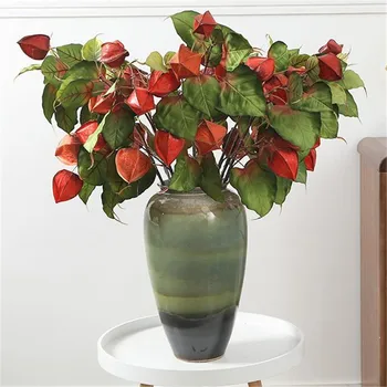 

7Pcs Fake Long Stem Lantern Flower (3 stems/piece) 32.68" Simulation Agapetes Lacei Craib for Wedding Home Artificial Flowers