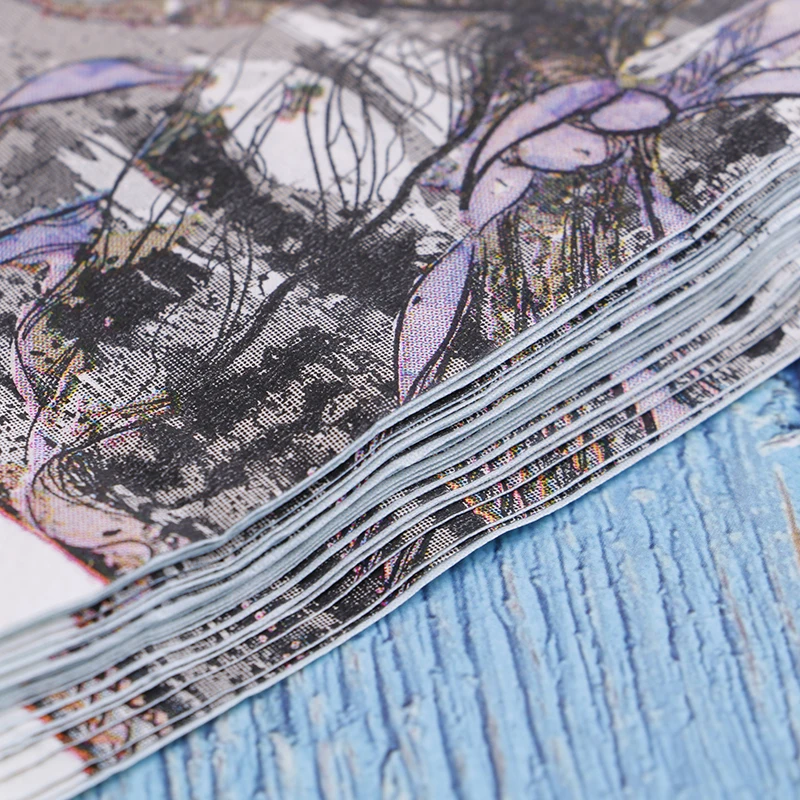 Роза Бумага салфетки с Архитектура вечерние тканевые салфетки для декупажа украшения салфетки 33*33 см 1 упак./лот