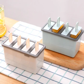 

Creative Plastic Ice Cream Popsicle Mold Makers Mould Ice Lolly Popsicle Tray Maker Lattice Lid Kitchen Tools