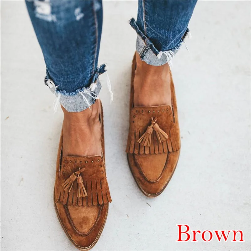 Women's flat shoes new women's shoes casual ballet flat shoes Loafer shoes with tassel women's shoes
