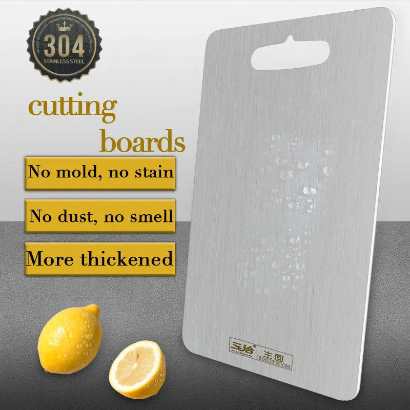 

304 Stainless Steel Cutting Board Cutting Board Rolling Board Fruit Cutting Board Kneading Dough Board Kitchen Tools