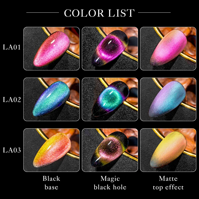 Nail Vision 9D Galaxy Cat Eye Nail Gel Chameleon Magnetic Soak Off UV Nail Varnish 5D/7D 5ml Semi Permanent Manicure Gel Lacquer