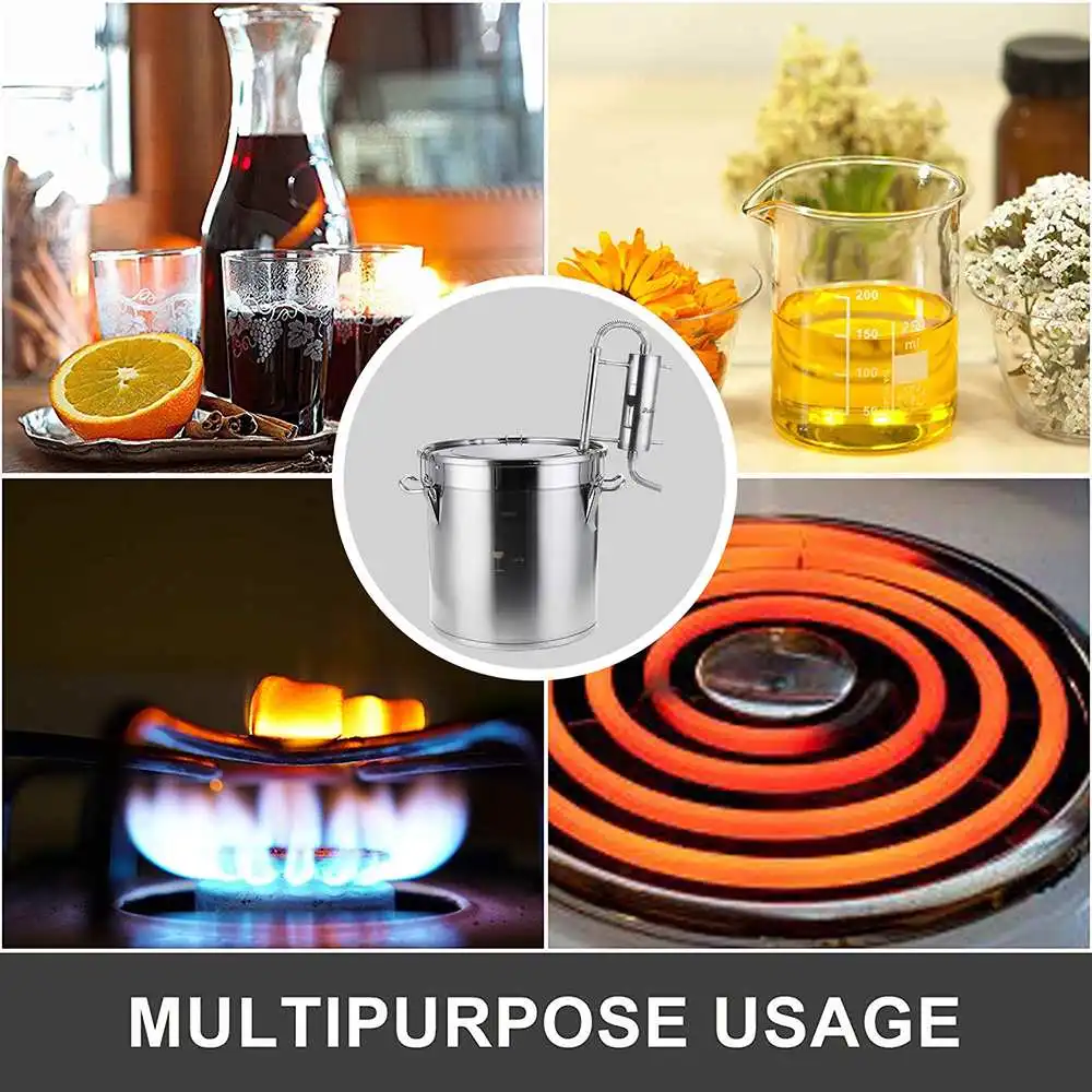 12/22/33L Efficient Wine Beer Alcohol Distiller Moonshine Alcohol Home DIY Brewing Kit Home Distiller Copper Distiller Equipment