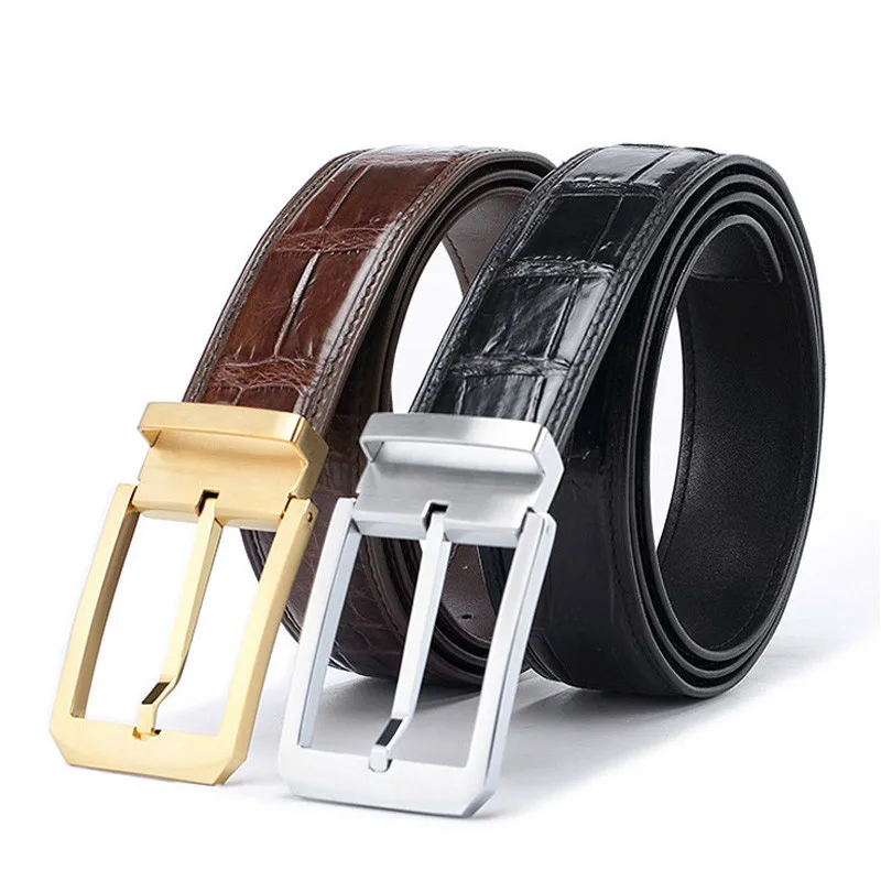 

Crocodile leather waist belts men designer luxury belt for pants ceinture homme femme underwear women cinturon mujer holographic