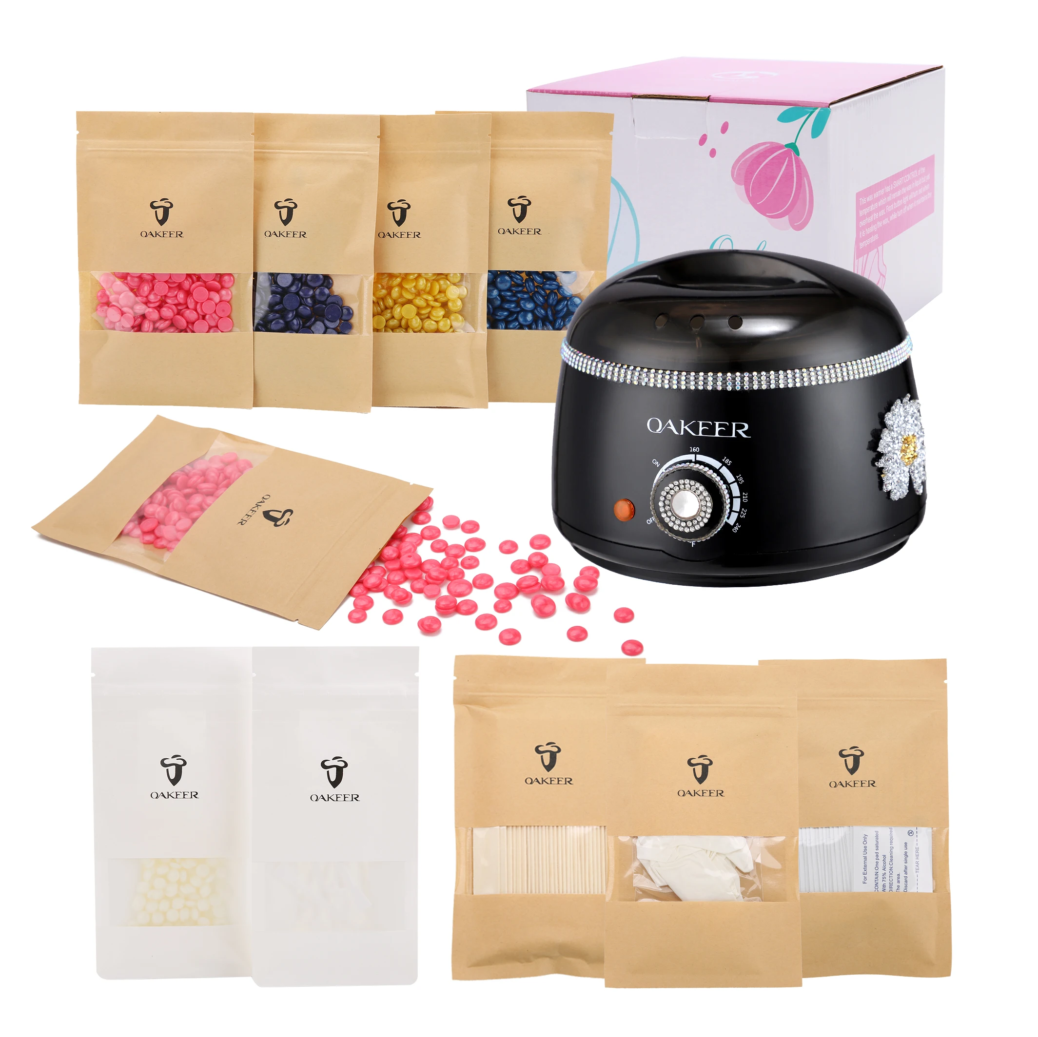 Wax Warmer Heater Epilator Hair Removal Machine With Hard Bean Beads For All Types Eyebrow Facial Body Bikini Brazilian | Бытовая