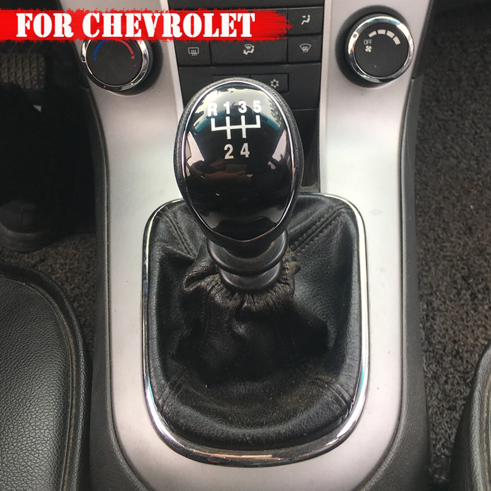 Car Styling 5 Speed Manual Lever Gear Shift Knob Cover For Chevrolet