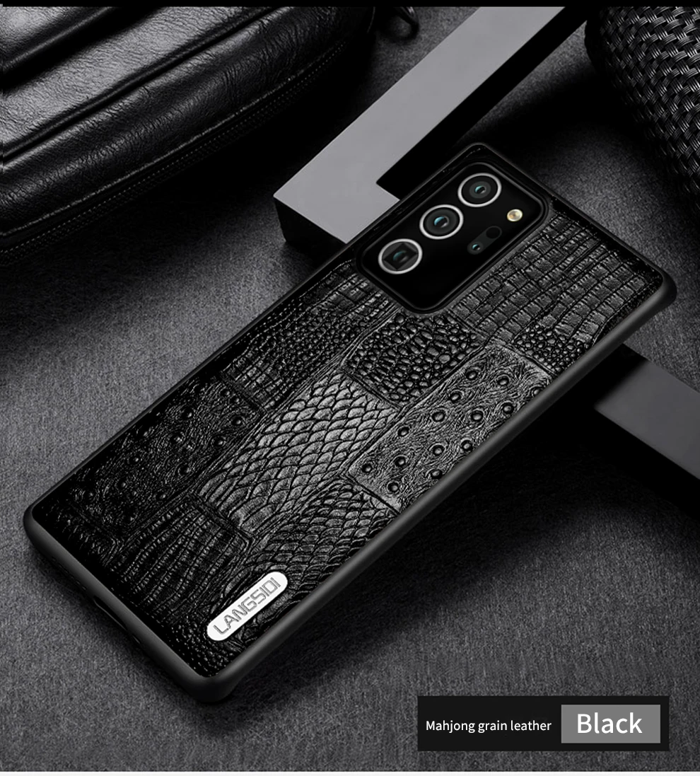 Genuine Leather Retro Splice Case For Samsung Galaxy Note 20 Ultra Note 10 9 A32 A72 A52 A71 A51 S10 S8 S9 S20 S21 Plus S20 FE