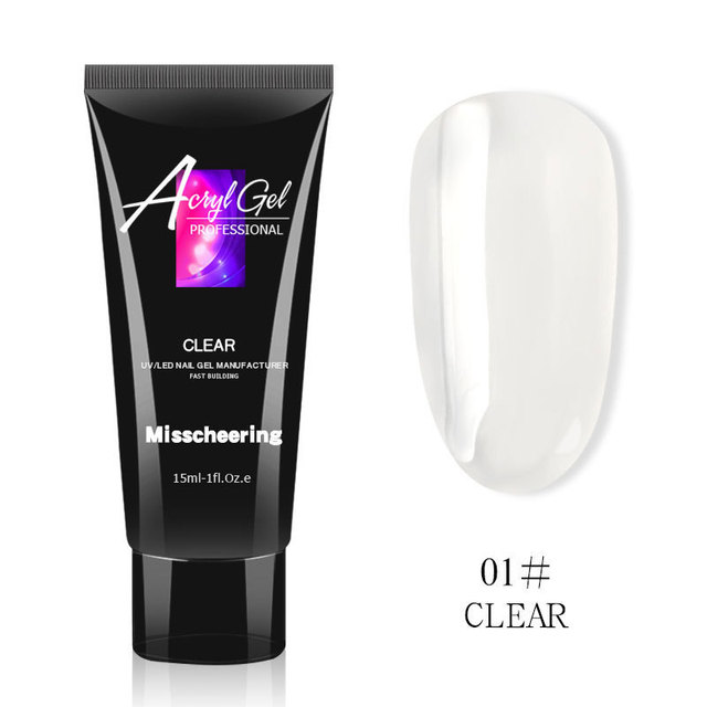 Colors Finger Extension Nail Gel Pink White Transparent  UV Building Gel Hard Gel Polish Fast Building Gel Manicure Tools