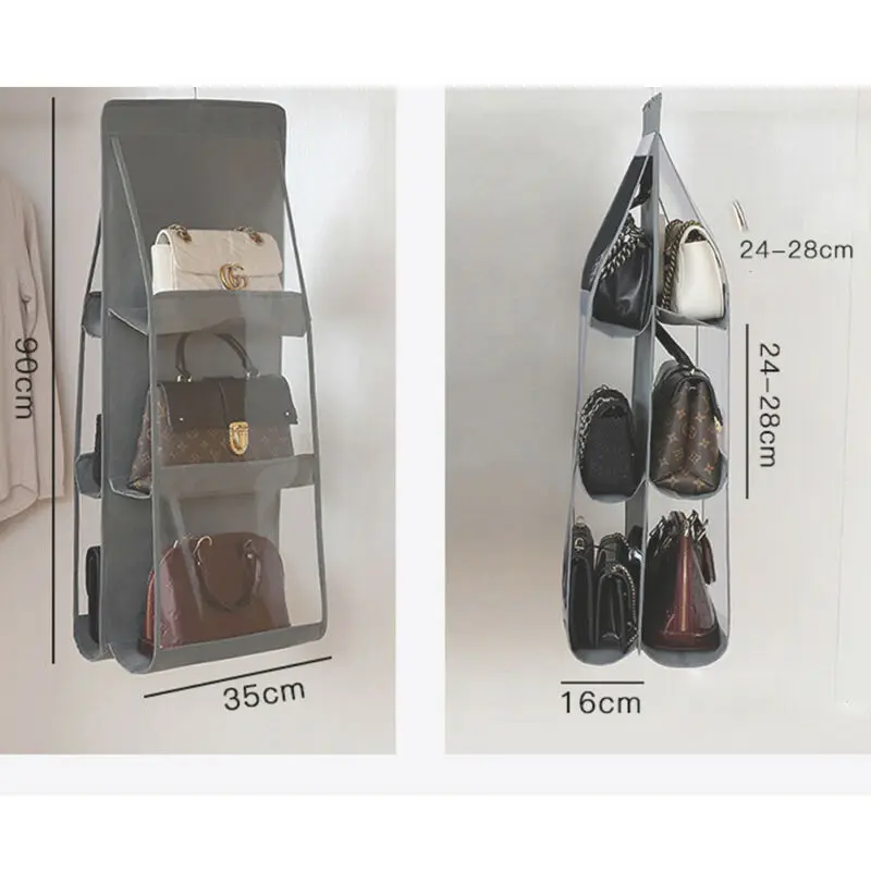 Новая складная сумка 3 слоя складные полки кошелек, дамская сумочка Органайзер с 6 карманами полка, мешок для хранения держатель для гардеробов и шкафы