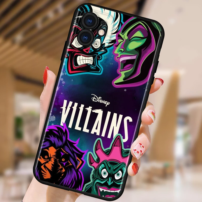 apple 13 pro case Phone Case For Apple iPhone 14 13 12 11 SE 2020 XS XR X 7 8 6 mini Plus Pro MAX Disney villains combo Black Silicone Cover case iphone 13 pro 