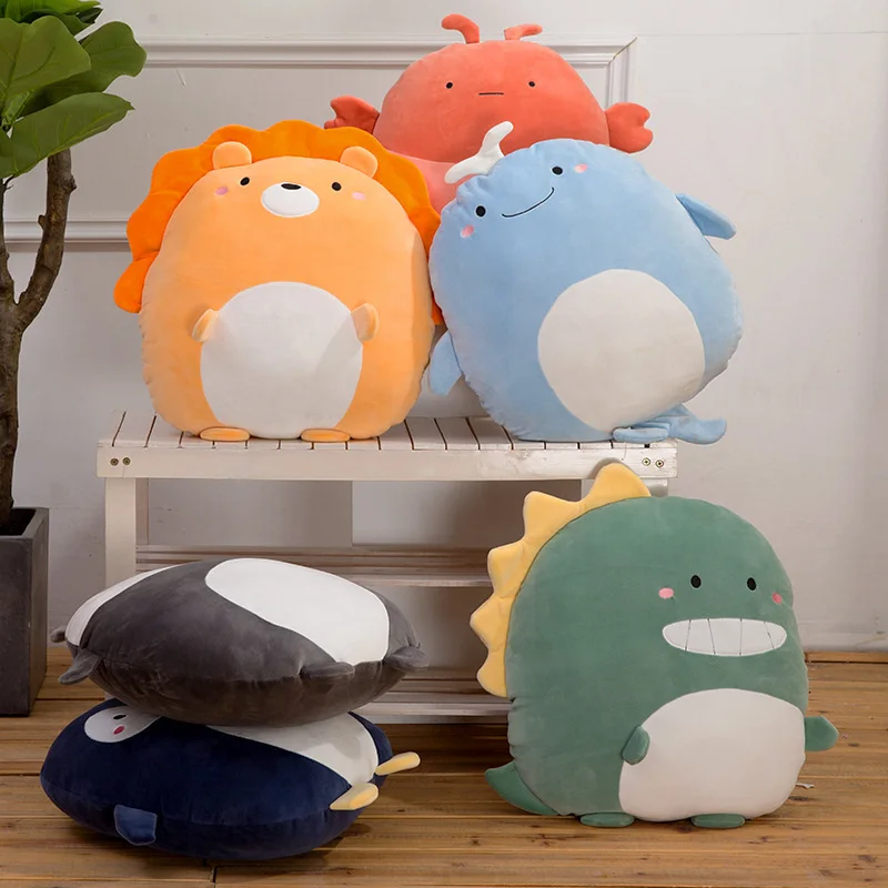 

NEW 40cm Cute Ocean Animal Plush Toy Stuffed Soft Animal Whale Lobster Penguin Lion Pillow Christmas Gift For Kids Kawaii Gift