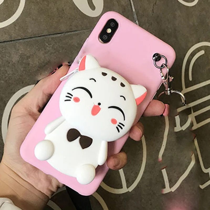 White3DCat Pink И яркие, с мультяшными вставками, 3D Бумажник Мягкий чехол из ТПУ с принтом "для huawei Honor 9X Pro 8X Max 8S 8C 8A милые Микки и Минни Маус чехол с изображением котов - Цвет: White3DCat Pink