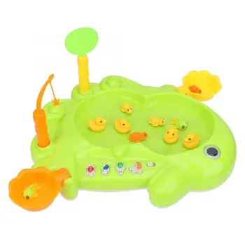 

Electric Music Fishing Toys Rotation Magnetic Kids Puzzle Education Gifts Fish Pool Electric Rotating Magnetic Fishing Game Toys