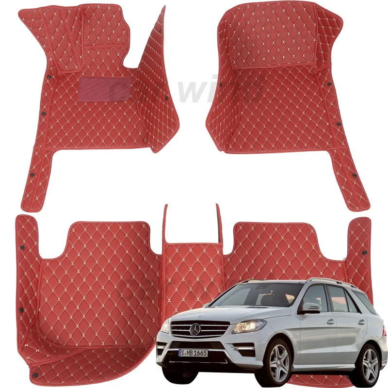 Кожаные автомобильные коврики на заказ для Mercedes Benz ml 2008 2009 2010 2011 2015 2016 2012 накладки