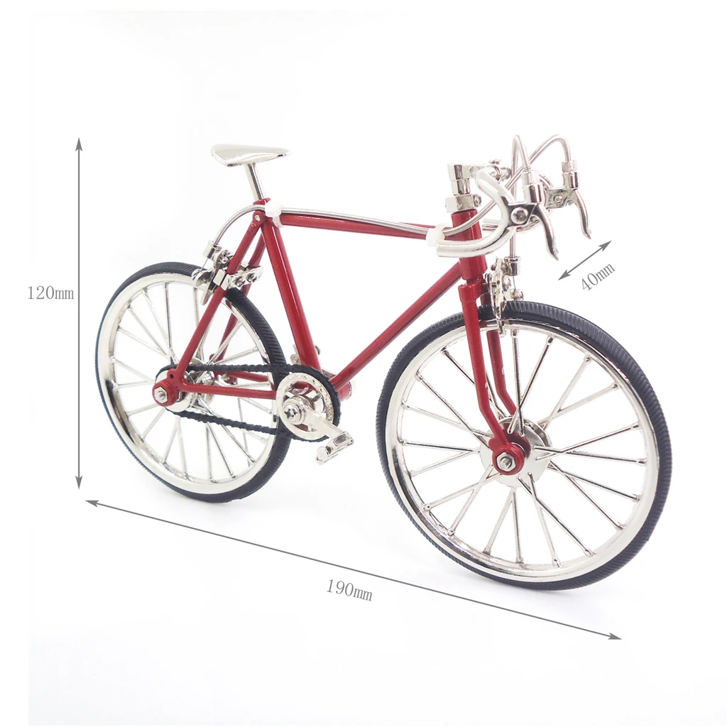 

Miniatures Assembled Alloy Bike Bicycle for 1:10 Scale Dollhouse Outdoor Accessories Black