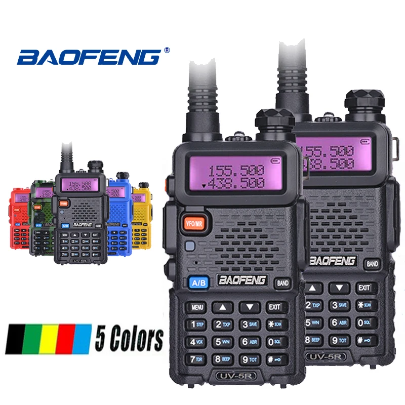 2 шт. Baofeng UV-5R портативная рация UHF VHF охотничья радиостанция Baofeng UV 5R Ham портативная Cb радио Comunicador Walky Talky