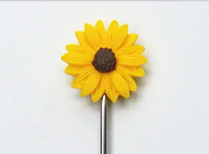 Daisy Sun Flower Mini 304, нержавеющая сталь, ложка для размешивания кофе, ужин, фрукты, вилка, чайная ложка, десерт, чайная ложка, посуда для детей - Цвет: yellow kids gift