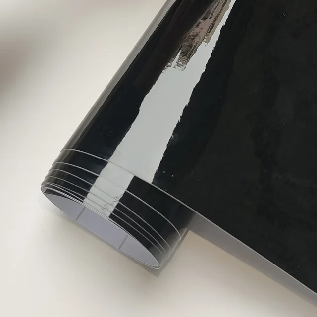 Black Matte Car Vinyl Sticker 3D 4D 5D Carbon Fiber Film Car Wrapping Foil Laptop Skin Phone Cover Motorcycle Decoration Films Glossy Black