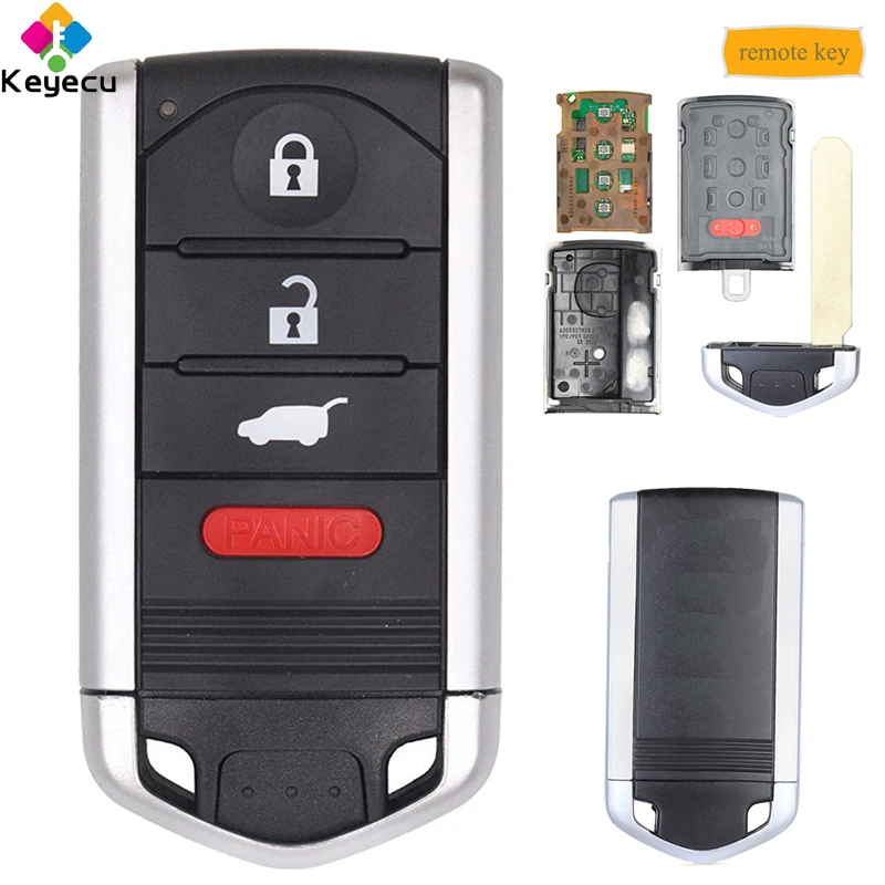 

KEYECU Smart Remote Control Car Key With 3+1/ 4 Buttons & 313.8MHz - FOB for Acura ZDX 2010 2011 2012 2013, FCC ID: M3N5WY8145