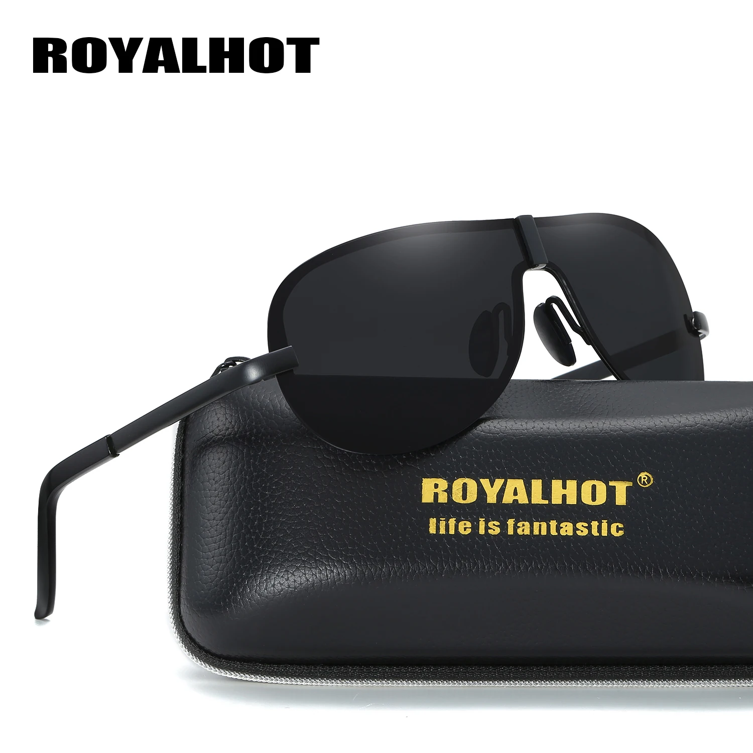 RoyalHot поляризационные солнцезащитные очки в оправе Aloy Shield, мужские и женские очки для вождения, солнцезащитные очки, мужские очки, 60015