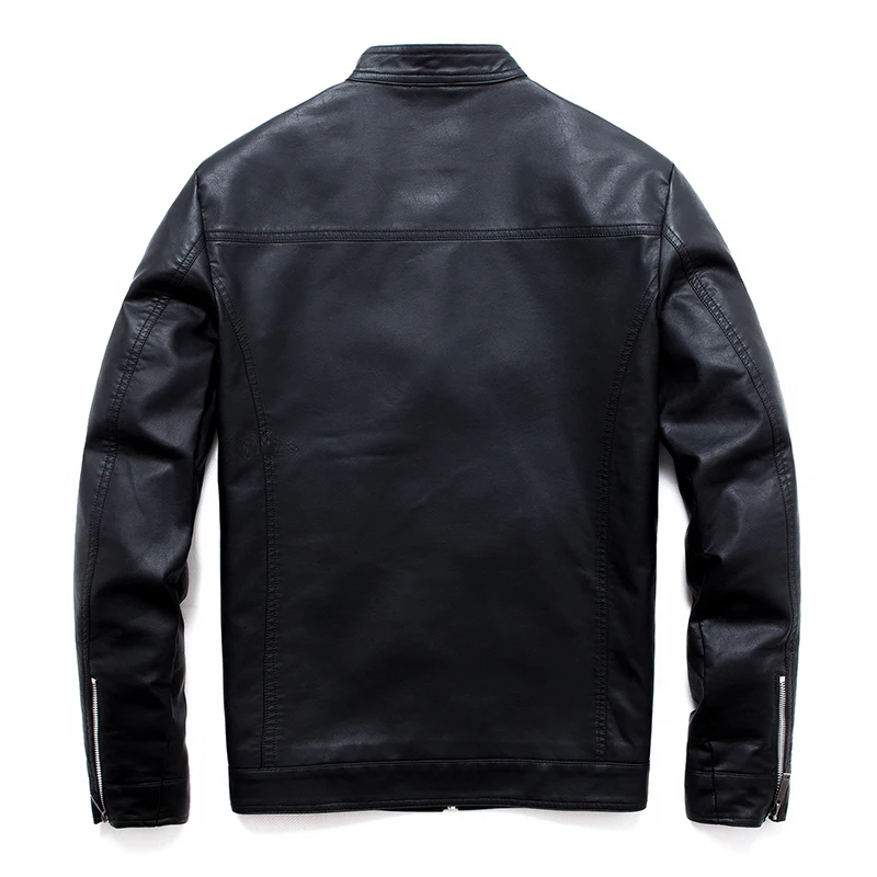 Men Faux Leather Jacket Motorcycle 5XL Men's  Jackets Black  Jaqueta De Couro Masculina Outwear Male PU Leather Coats MensZA319