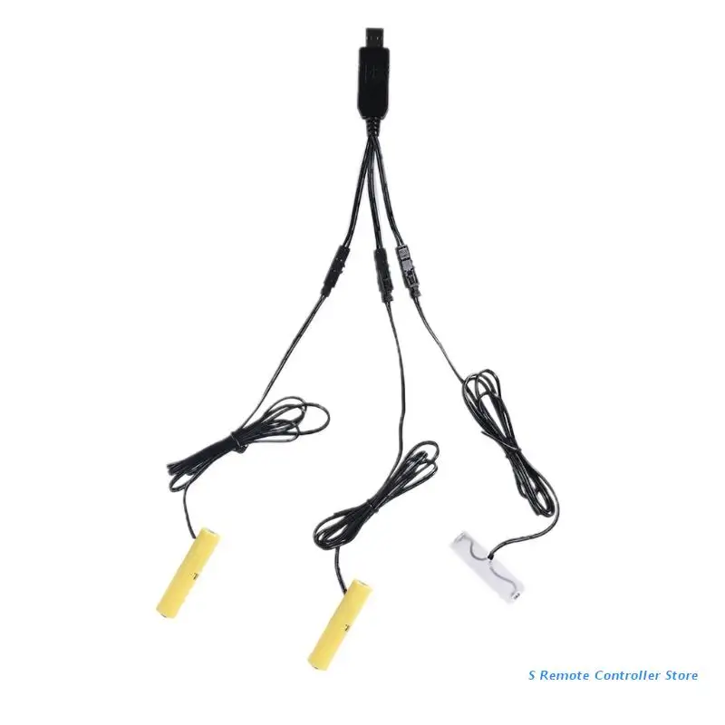 Устранитель аккумулятора BX0E 3 в 1 LR6 AA + 2x LR03 AAA блок питания USB для радиоприемника