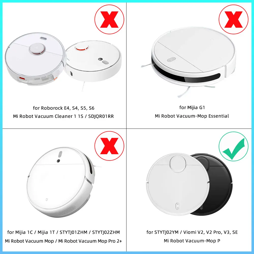Hepa Filter Roller Side Brush Mop Rag Cloth for Xiaomi Mijia LDS / STYJ02YM / Conga 3490 Viomi V2 PRO V3 SE Robotic Vacuum Parts