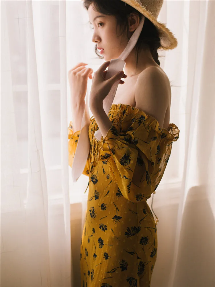

French Coffee Break GIRL'S Lace-up Floral-Print Dress