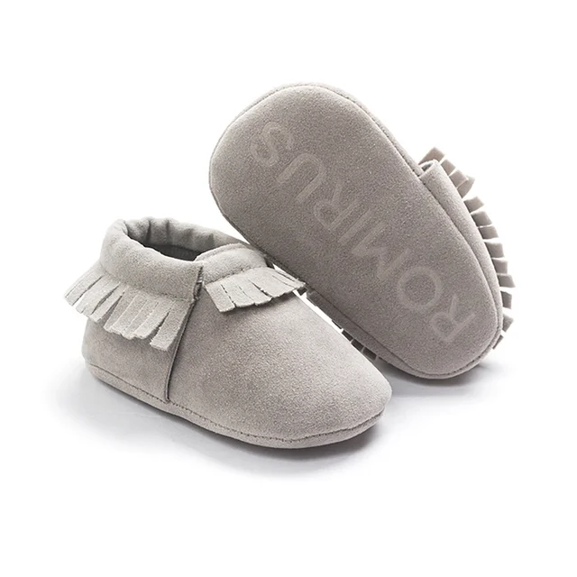 Baby Shoes Newborn Infant Boy Girl First Walker Suedu Cotton Sofe Sole Princess Fringe Toddler Baby Crib Shoes Casual Moccasins 2