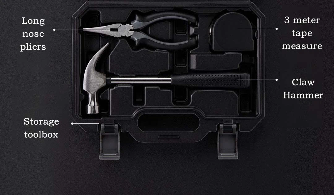 XIAOMI JIUXUN TOOLS Toolbox Мощный многофункциональный домашний ремонт необходимый сплав сталь ковка обслуживание разборка
