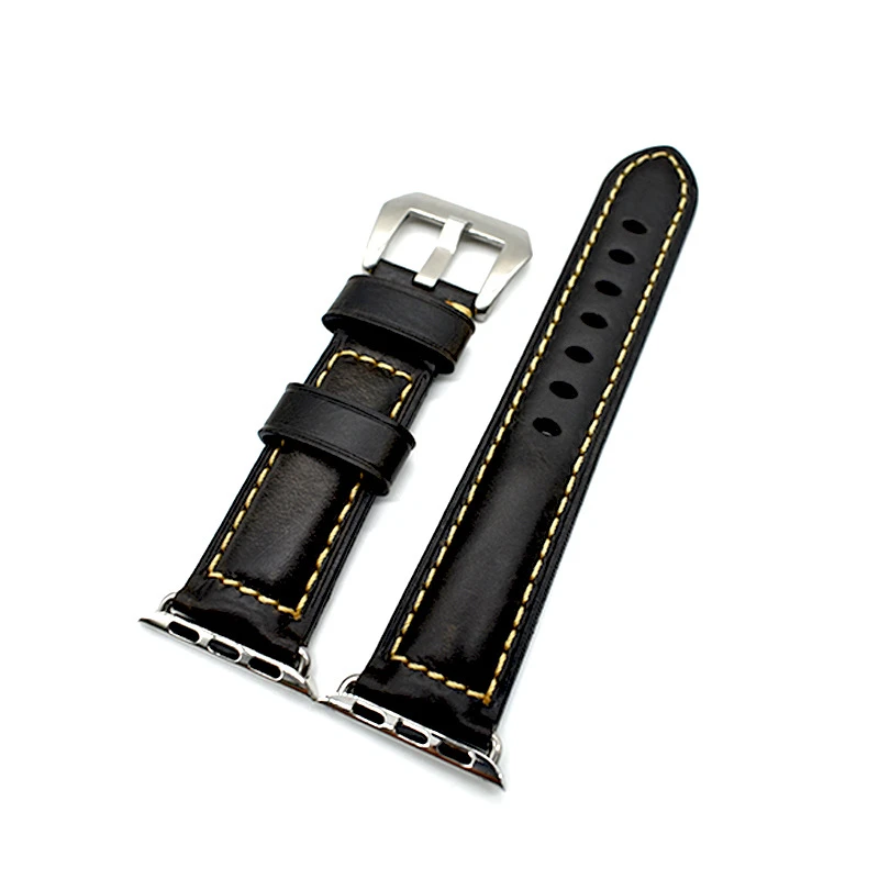 Коровья кожа, воск, натуральная кожа, ремешок для часов Apple watch, 42 мм, 38 мм, серия 4-1, iwatch 4, 44 мм, 40 мм, Ремешки для наручных часов, браслет для часов