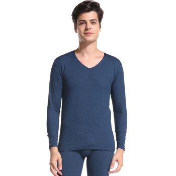 

Thermal Underwear Navy Blue Warm Intimate Lingerie For Men&women Long Sleeve Pajamas Suit Autumn Winter Soft Plus Size 3XL 4XL