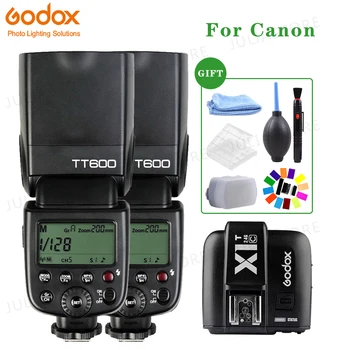 

2x Godox TT600 2.4G Wireless X System Camera Flashes Speedlites With X1T-C Transmitter Trigger for Canon Cameras +Free Gift Kit