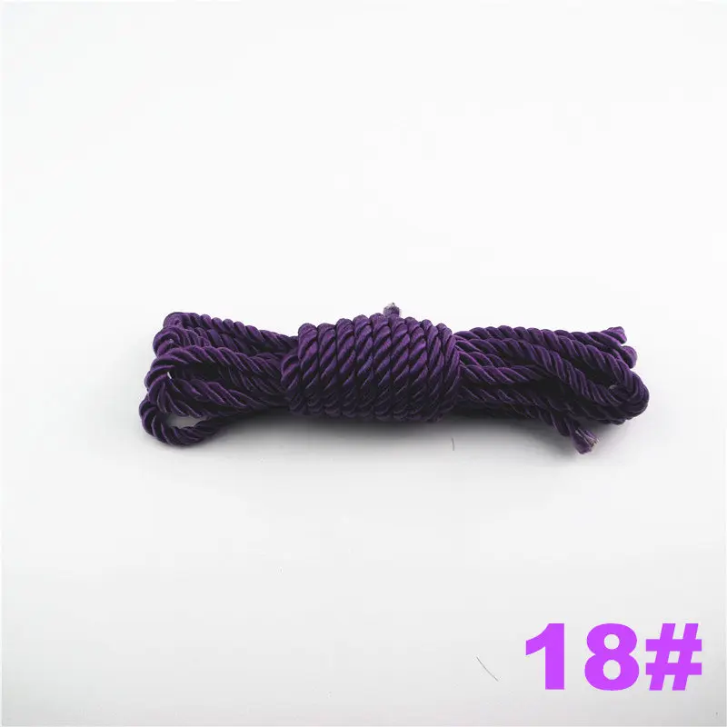 DIY Cord Jewelry findings 5 мм сплошной цвет 3 плетеный шнур нитки декоративные скрученные атласные полиэфирные шпагаты 5 м/шт. DS220 - Цвет: 18