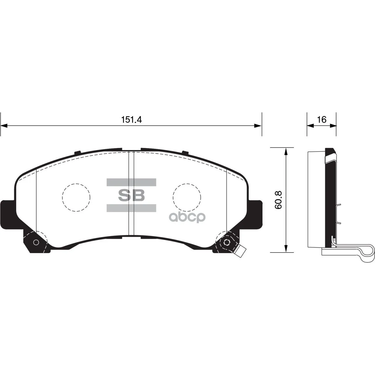 Колодки Тормозные Chevrolet Trailblazer 12- Передние Sangsin Brake Sp1409 Sangsin brake арт. SP1409