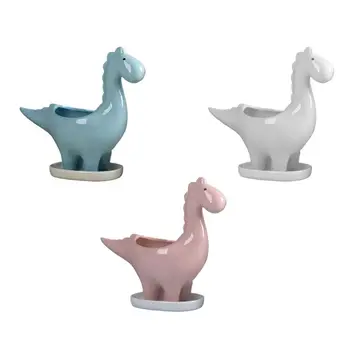 

Cartoon Dinosaur Ceramic Flower Pot Simple Desktop Succulent Plant Potted Vase R9UC